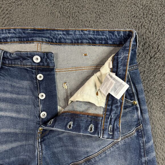 G Star Jeans Mens 38x34 Blue 5620 3D Tapered Medium Wash Stretch Slim Fit Denim - Picture 5 of 16